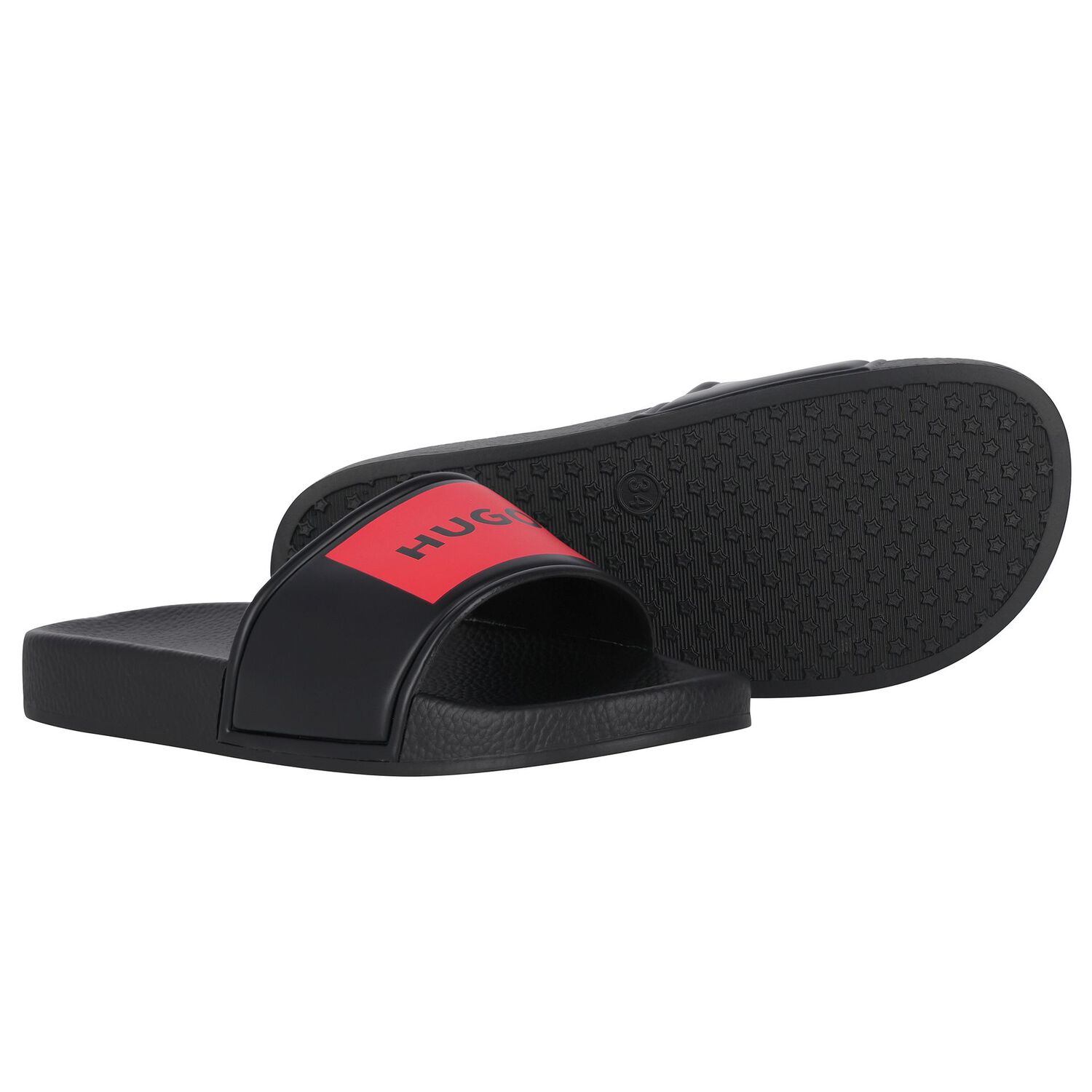 Boys Black Logo Sliders, 1, hi-res