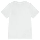 Boys White Dinosaur T-Shirt, 1, hi-res