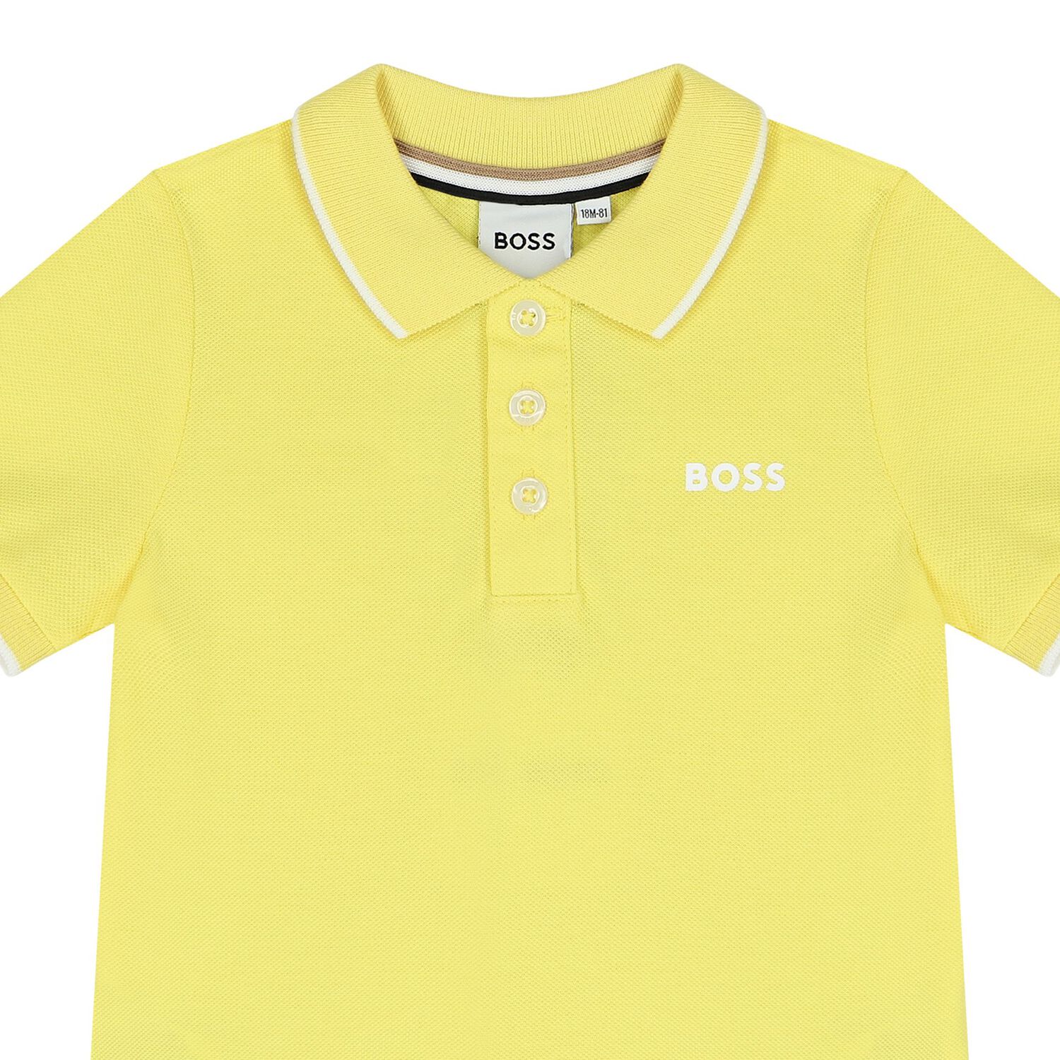 Younger Boys Yellow Logo Polo Shirt, 1, hi-res image number null