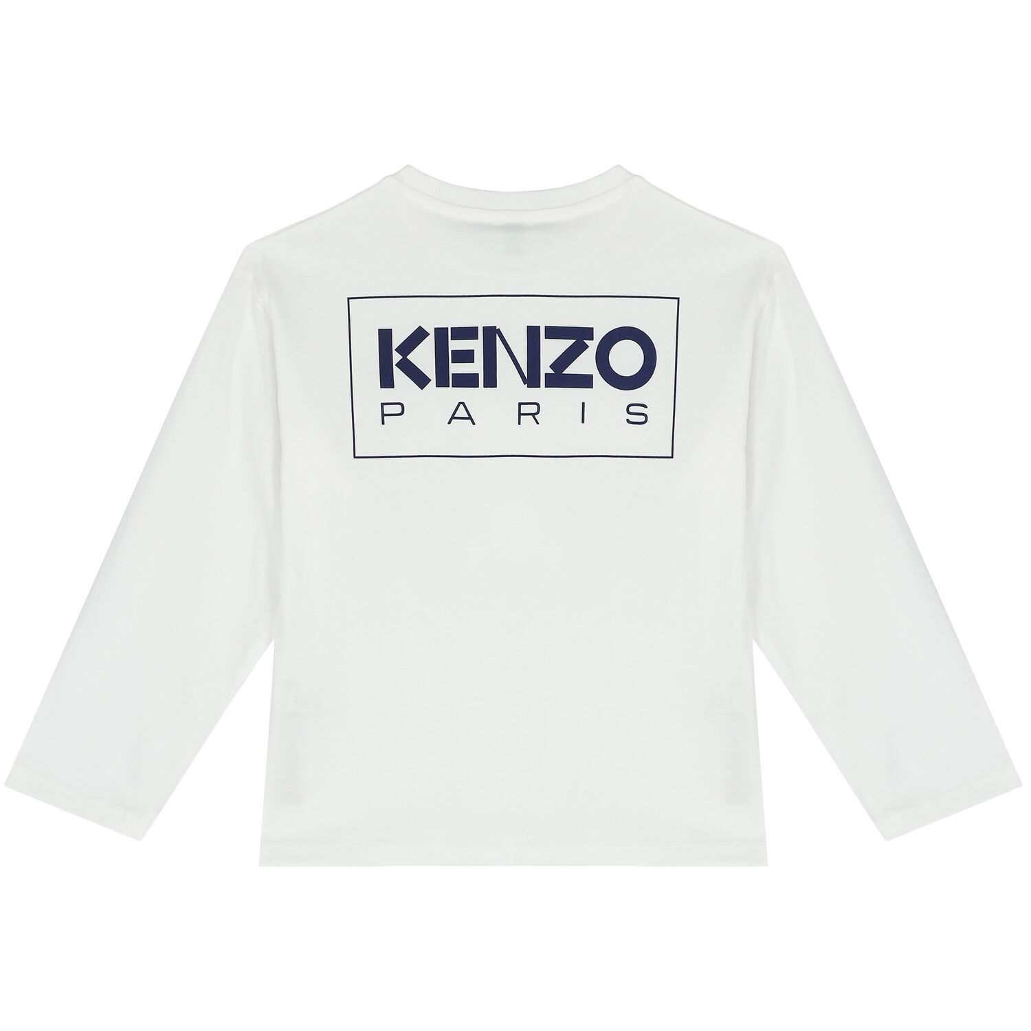 White Logo Long Sleeve Top, 1, hi-res