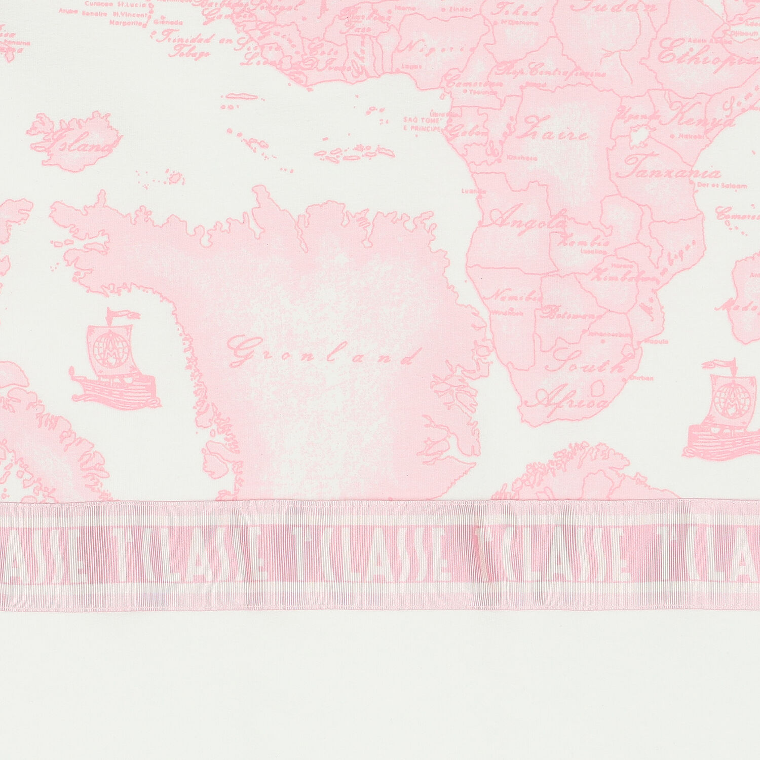 Ivory & Pink Geo Map Logo Blanket, 1, hi-res