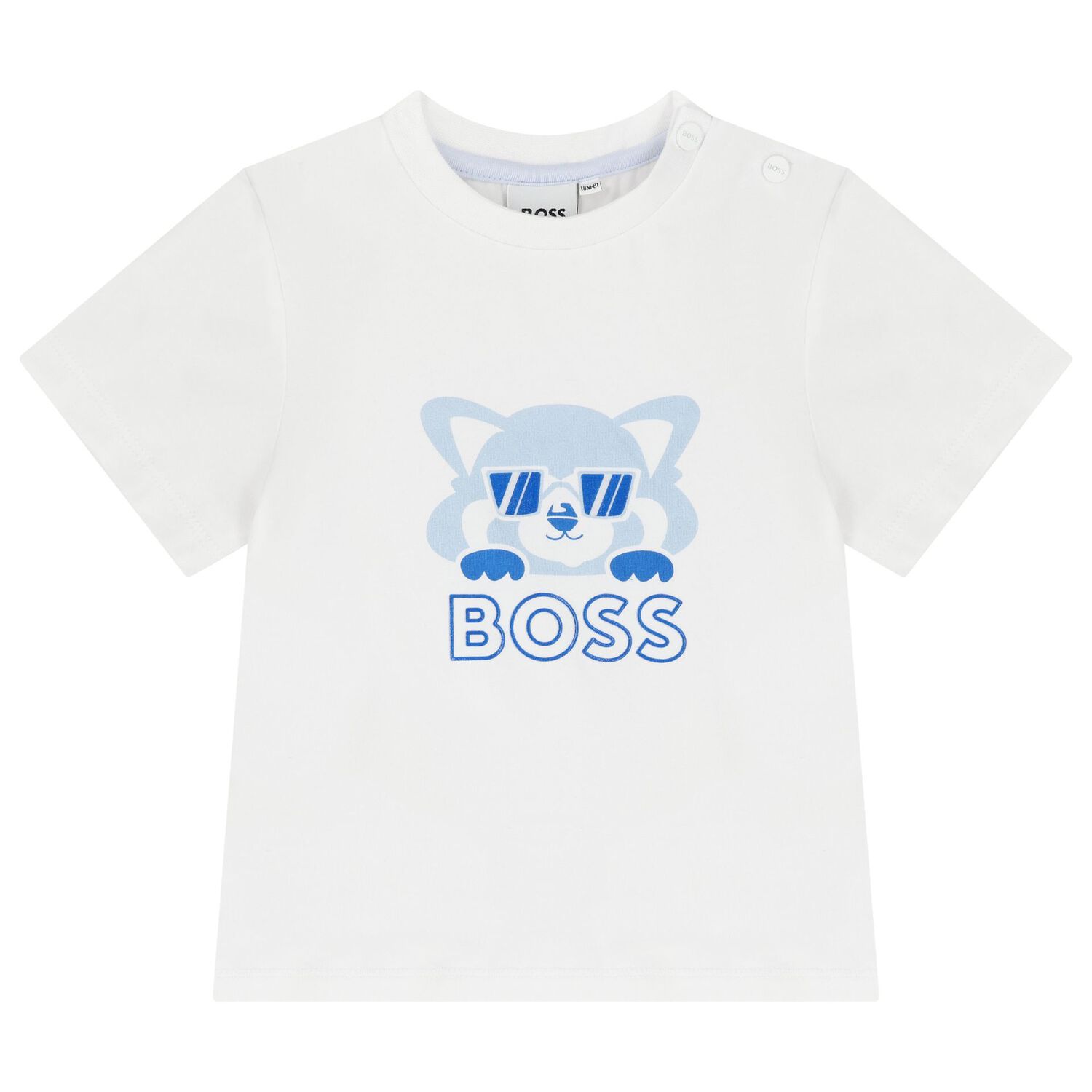 Baby Boys White & Blue Logo Shorts Set, 1, hi-res image number null