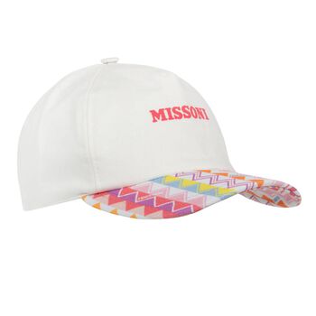 Girls Ivory Logo Zip Zag Cap