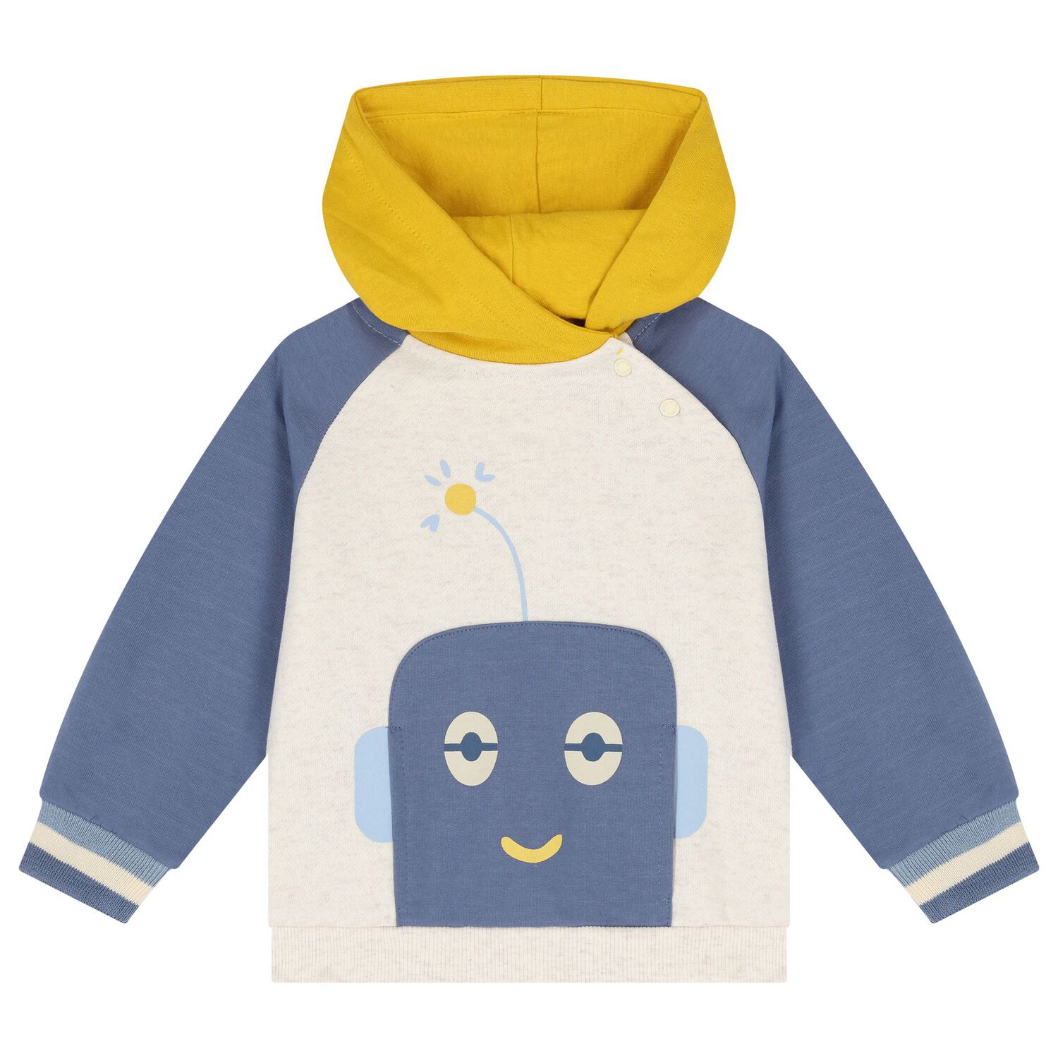 Younger Boys Ivory, Blue & Yellow 3-Piece Tracksuit, 1, hi-res image number null