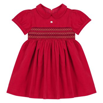 Younger Girls Red Velvet Dress