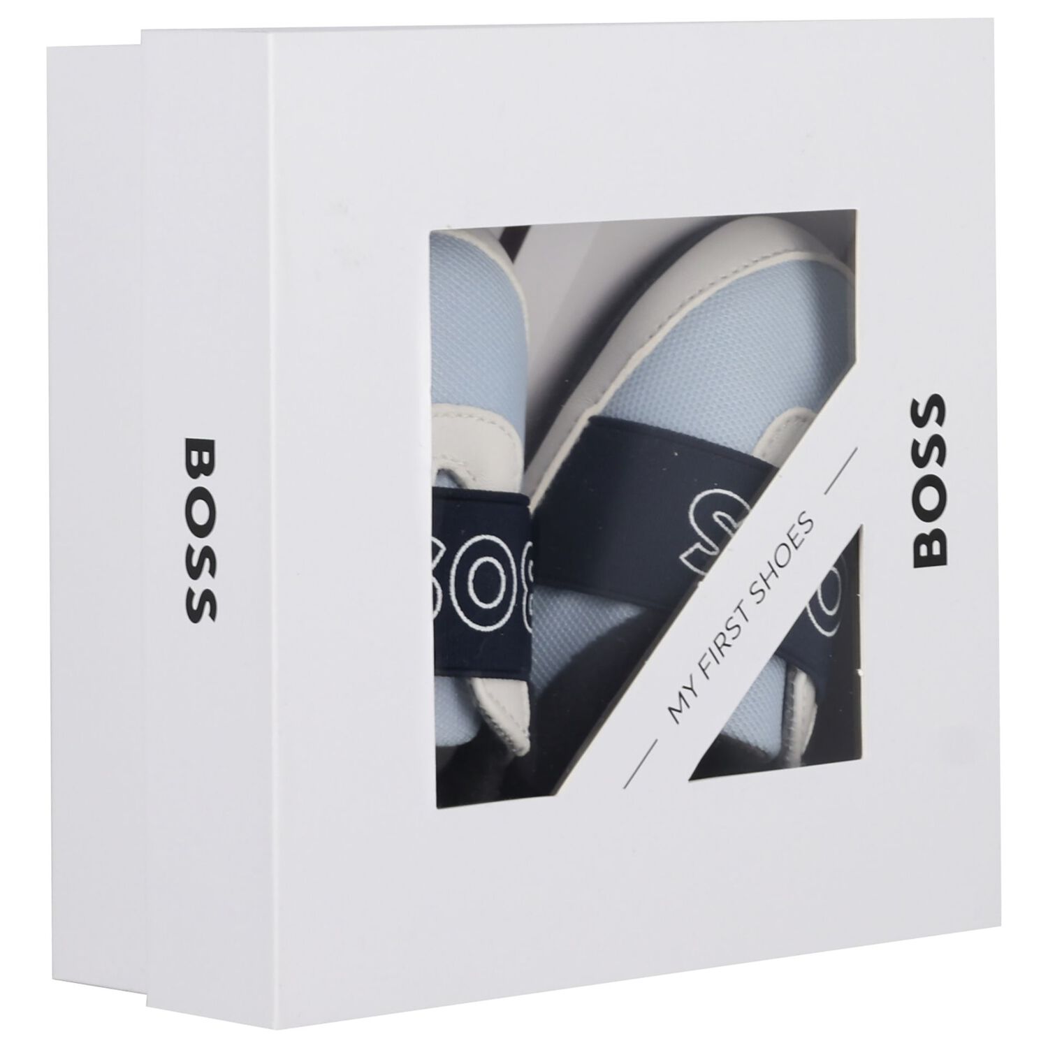 Baby Boys Blue Logo Canvas Pre Walker Shoes, 2, hi-res