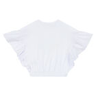 Girls White & Yellow Floral Shorts Set, 1, hi-res