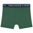 Boys Green, Orange & Green Logo Boxer Shorts ( 3-Pack ), 1, hi-res