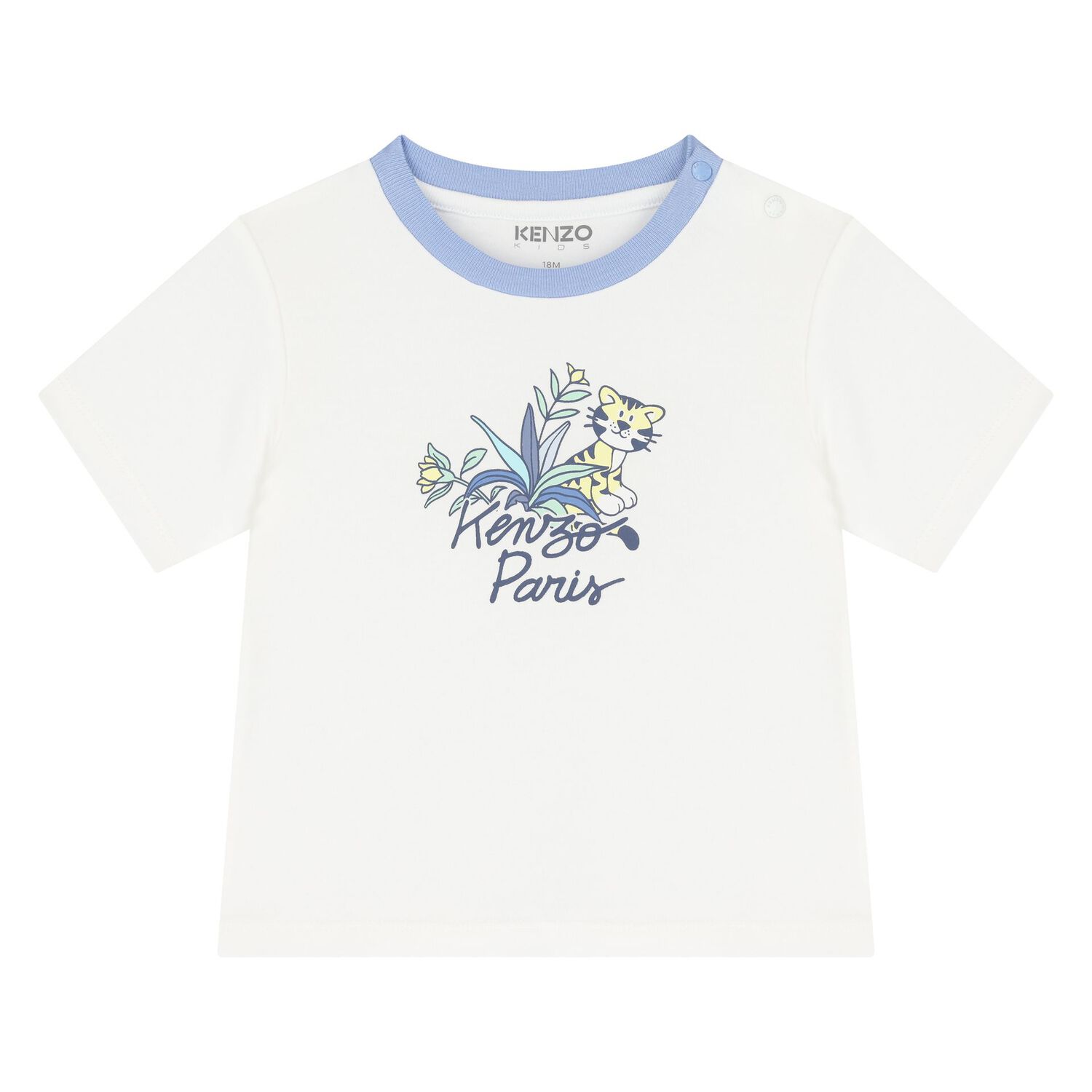 Baby Boys Ivory & Blue Logo Shorts Set, 1, hi-res