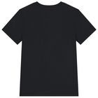 Boys Black Logo T-Shirt, 4, hi-res