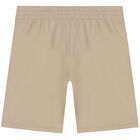 Boys Beige Logo Shorts, 3, hi-res