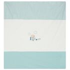 Baby Boys White & Aqua Blanket, 1, hi-res