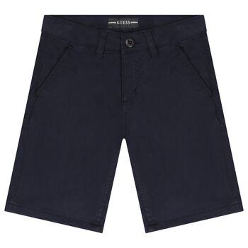 Boys Navy Blue Chino Shorts