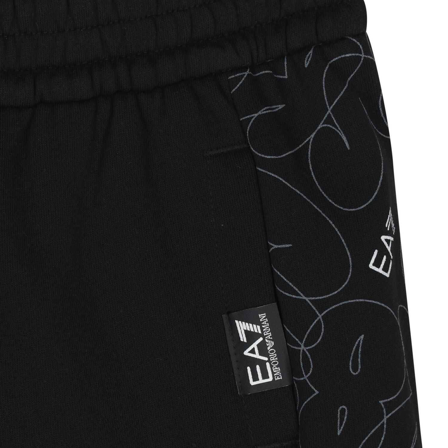 Boys Black Logo Joggers, 1, hi-res