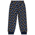 Boys Navy Blue Logo Joggers, 1, hi-res
