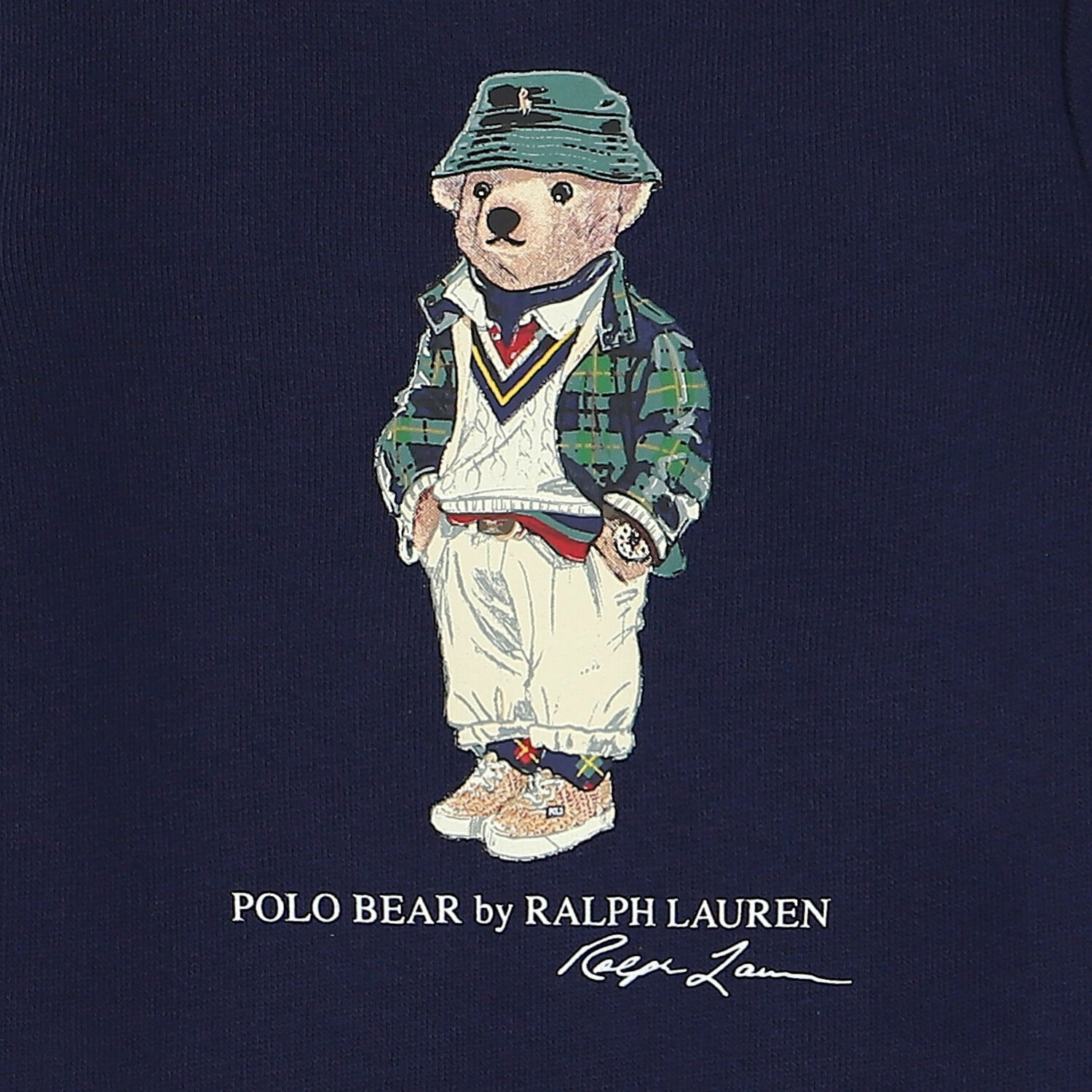 Baby Boys Navy Blue Polo Bear Romper, 1, hi-res