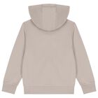 Boys Beige & Black Logo Tracksuit, 1, hi-res