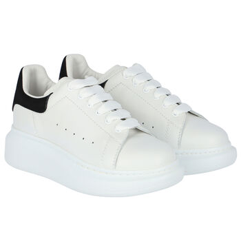 White & Black Logo Trainers