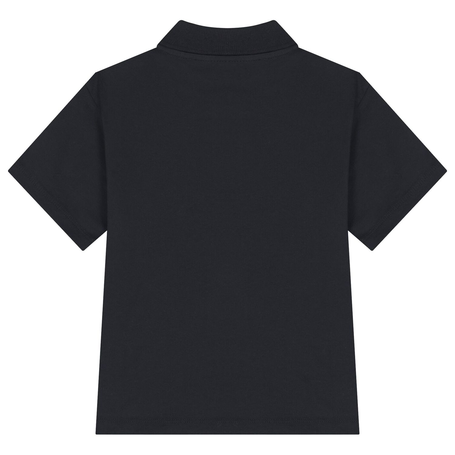 Boys Black Logo Polo Shirt, 1, hi-res