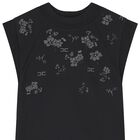 Girls Black Floral Dress, 1, hi-res