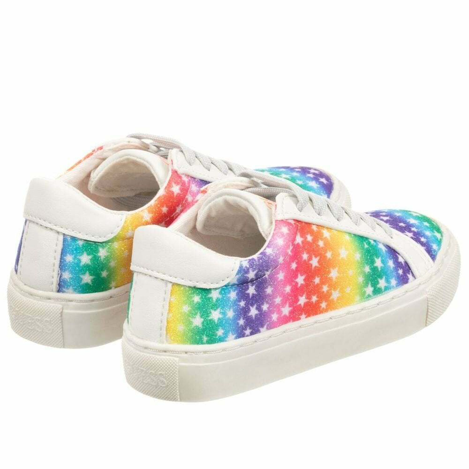 Girls Multicoloured Rainbow star Trainers, 1, hi-res