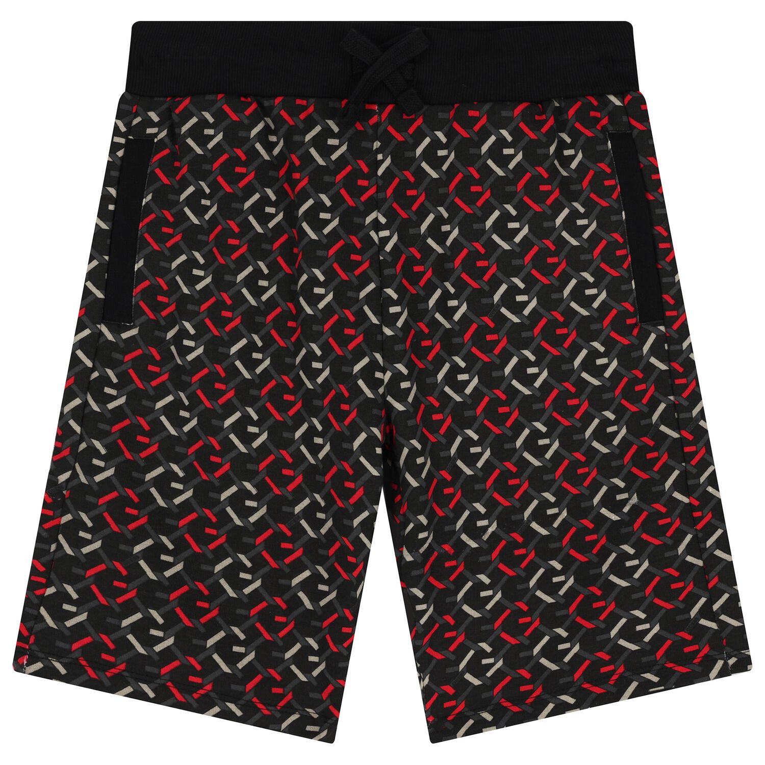 Boys Black & Grey Shorts, 1, hi-res