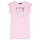 Girls Pink Ikonik Dress, 1, hi-res