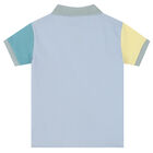 Boys Ivory & Blue Logo Polo Shirt, 2, hi-res