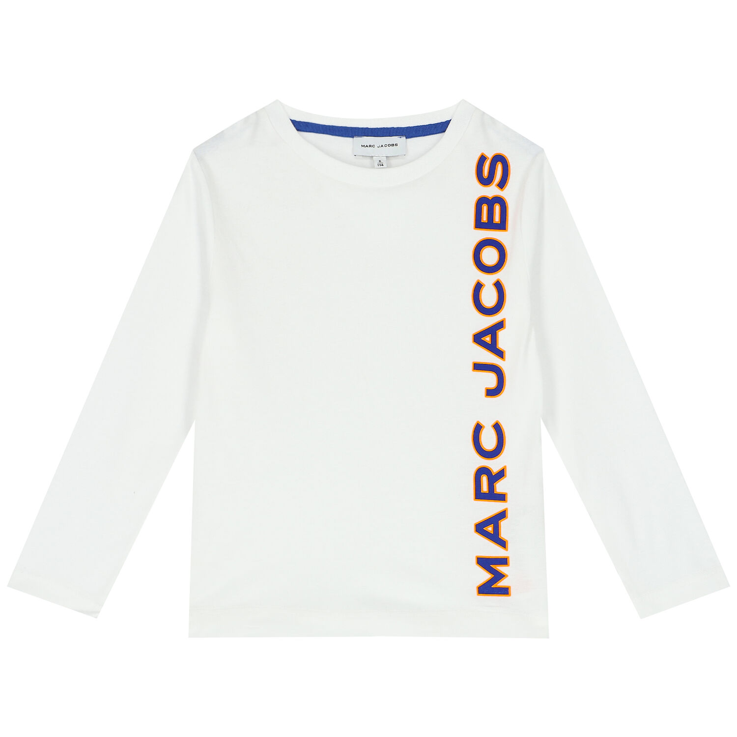 Boys White Logo Long Sleeve Top, 1, hi-res image number null