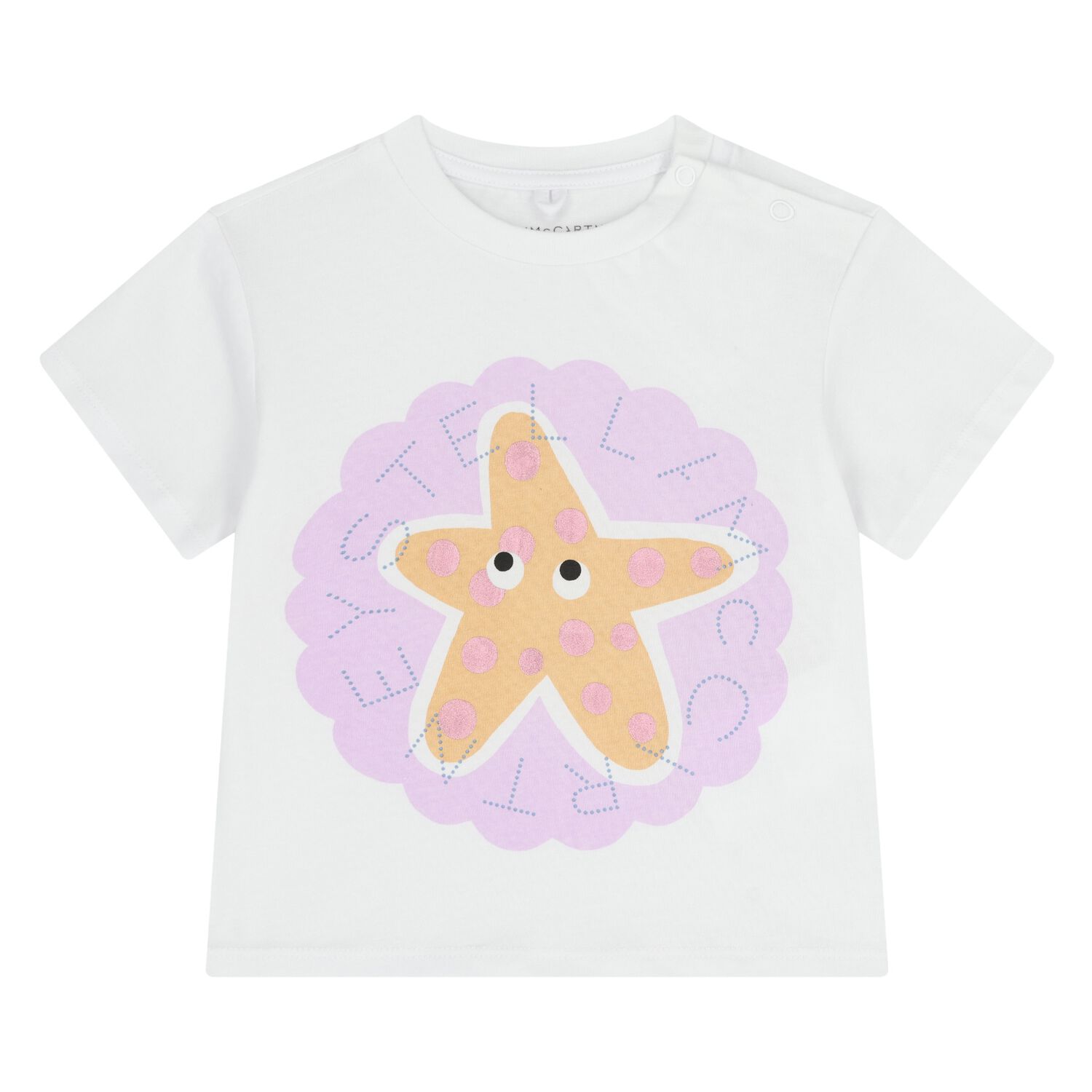 Younger Girls White Star Logo T-Shirt, 1, hi-res