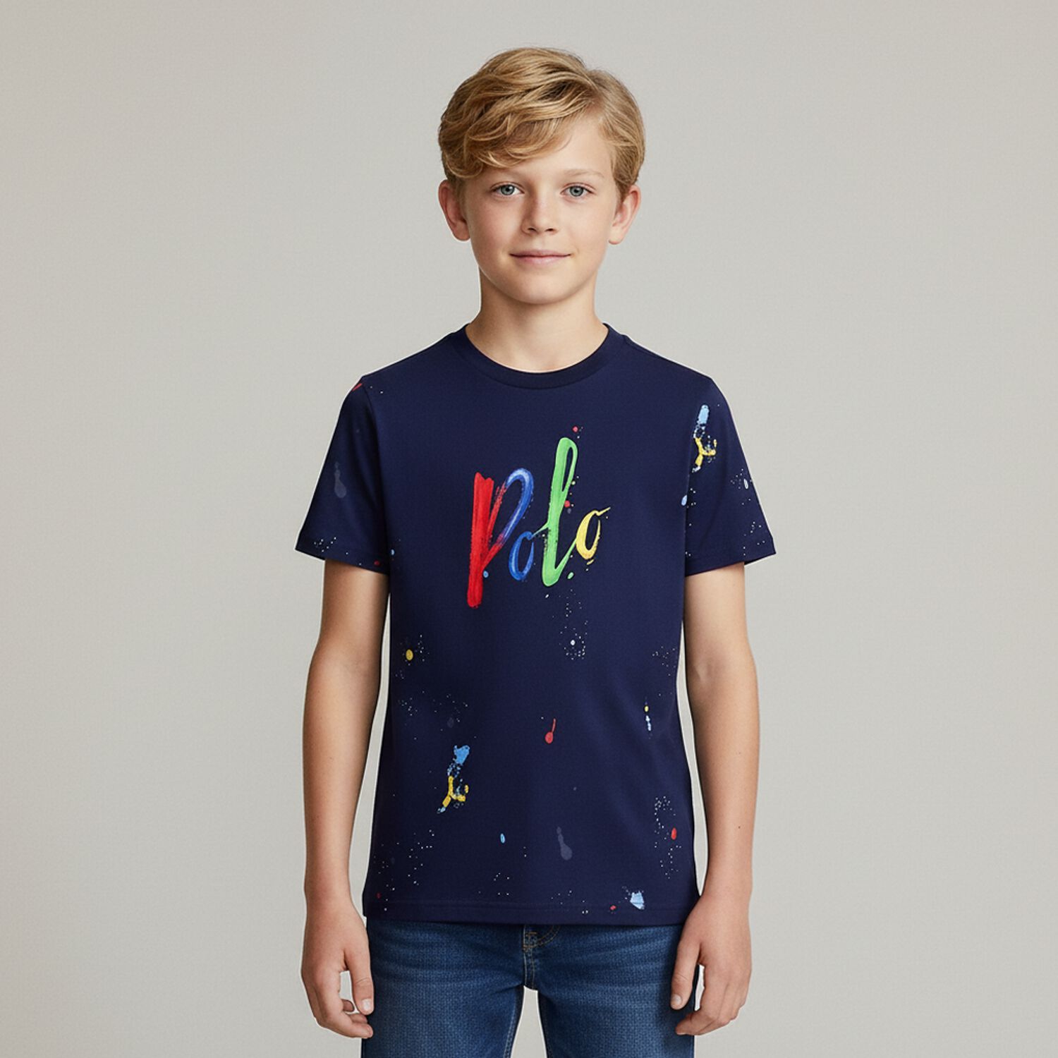 Boys Navy Logo T-Shirt, 1, hi-res image number null