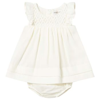 Baby Girls Ivory Dress Set