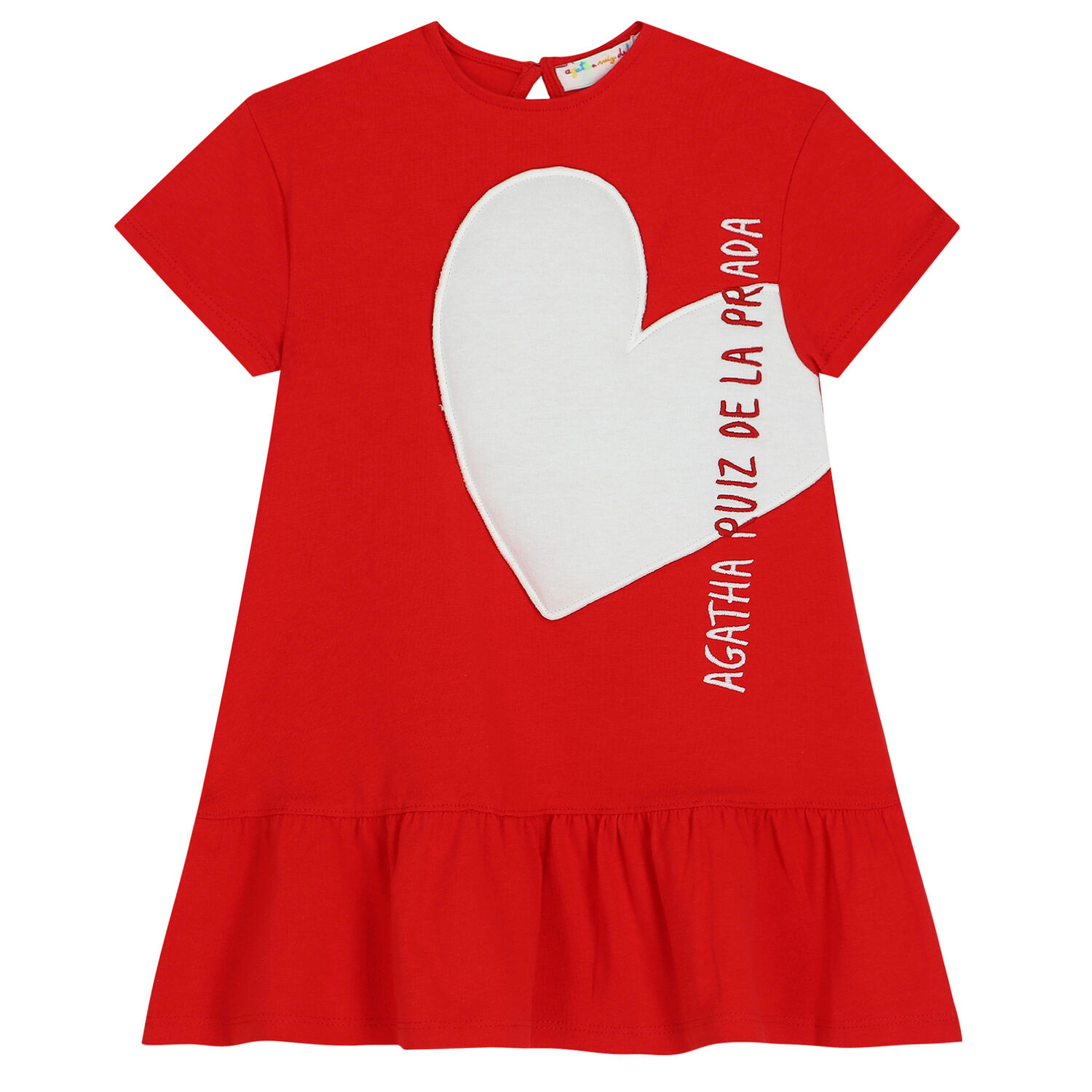 Girls Red Logo Dress, 1, hi-res