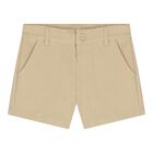 Baby Boys White & Beige Logo Shorts Set, 1, hi-res