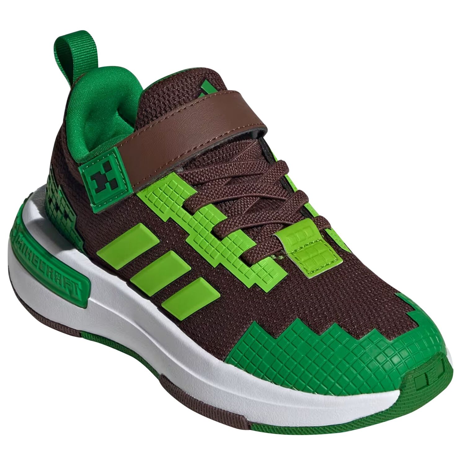 Boys Brown & Green Minecraft Pro Trainers, 1, hi-res