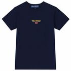 Boys Navy Logo T-Shirt, 2, hi-res