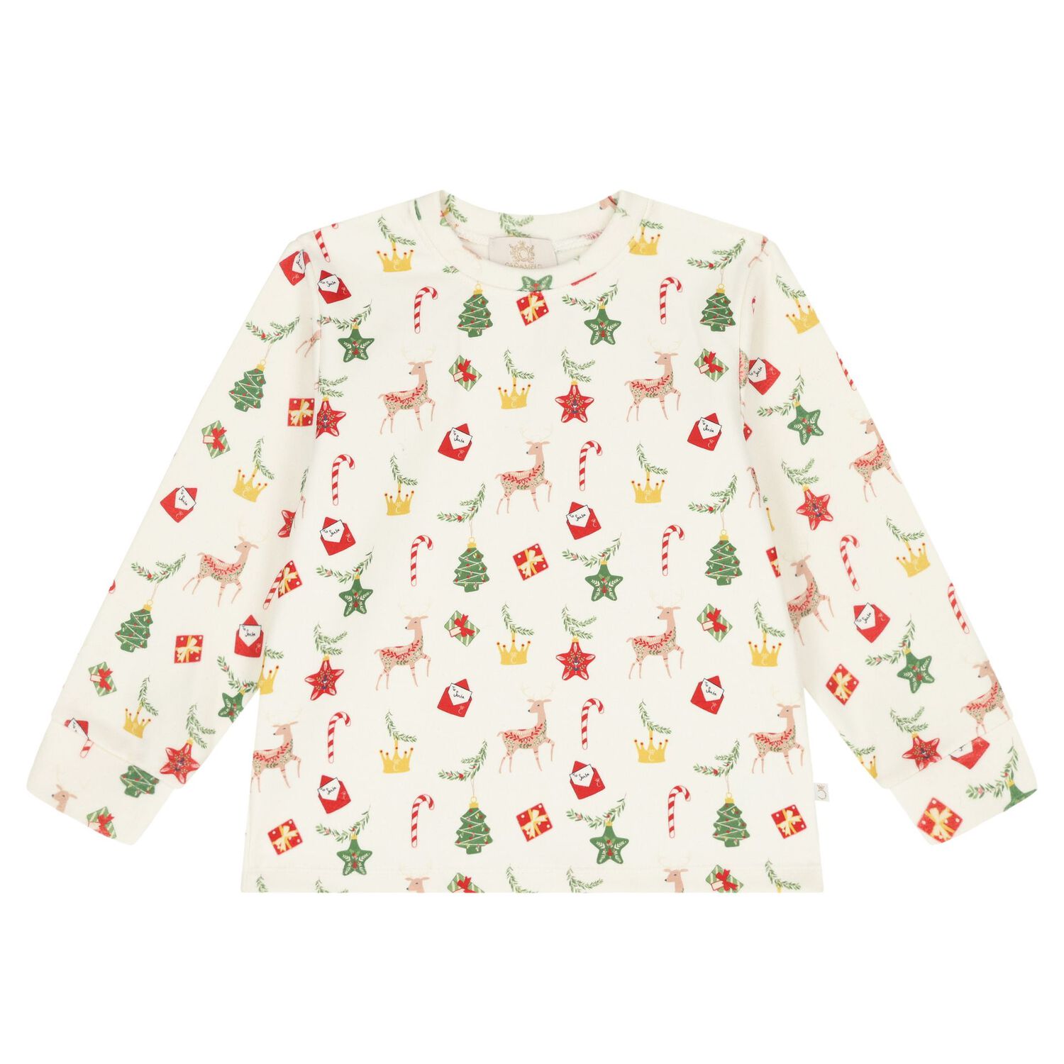 Boys Ivory Festive Pyjamas, 1, hi-res image number null