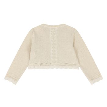 Younger Girls Gold Knitted Cardigan