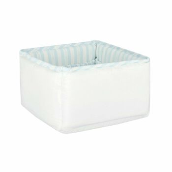Baby Boys White & Blue Accessory Basket