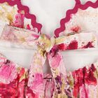 Girls Pink Floral Embroidery Maxi Dress, 1, hi-res