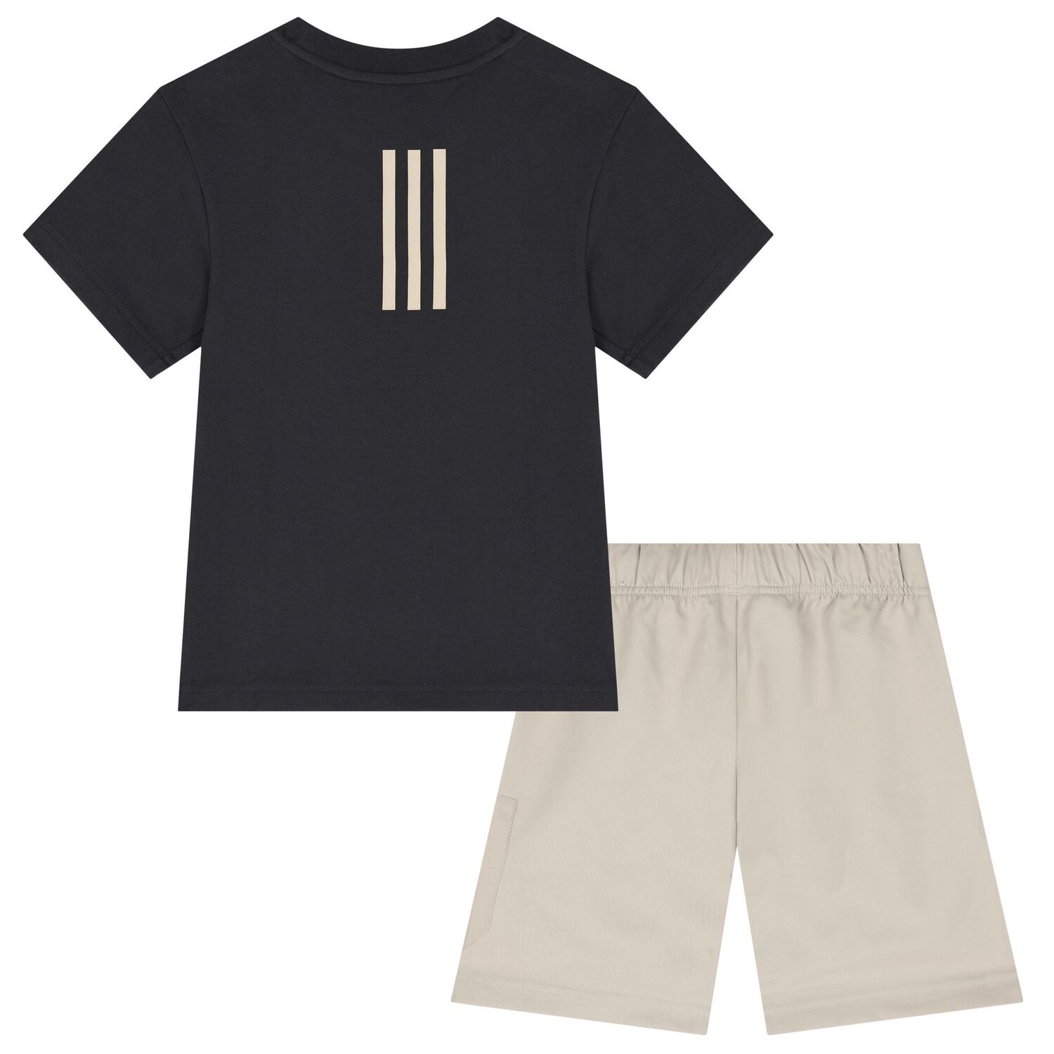 Grey & Beige Lion King Logo Shorts Set, 1, hi-res image number null