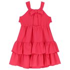 Girls Pink Tiered Dress, 1, hi-res