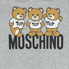 Grey Teddy Bear Logo Babygrow, 3, hi-res