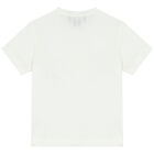 Boys White Logo T-Shirt, 1, hi-res
