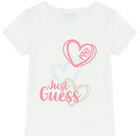 Girls White Logo T-Shirt, 1, hi-res
