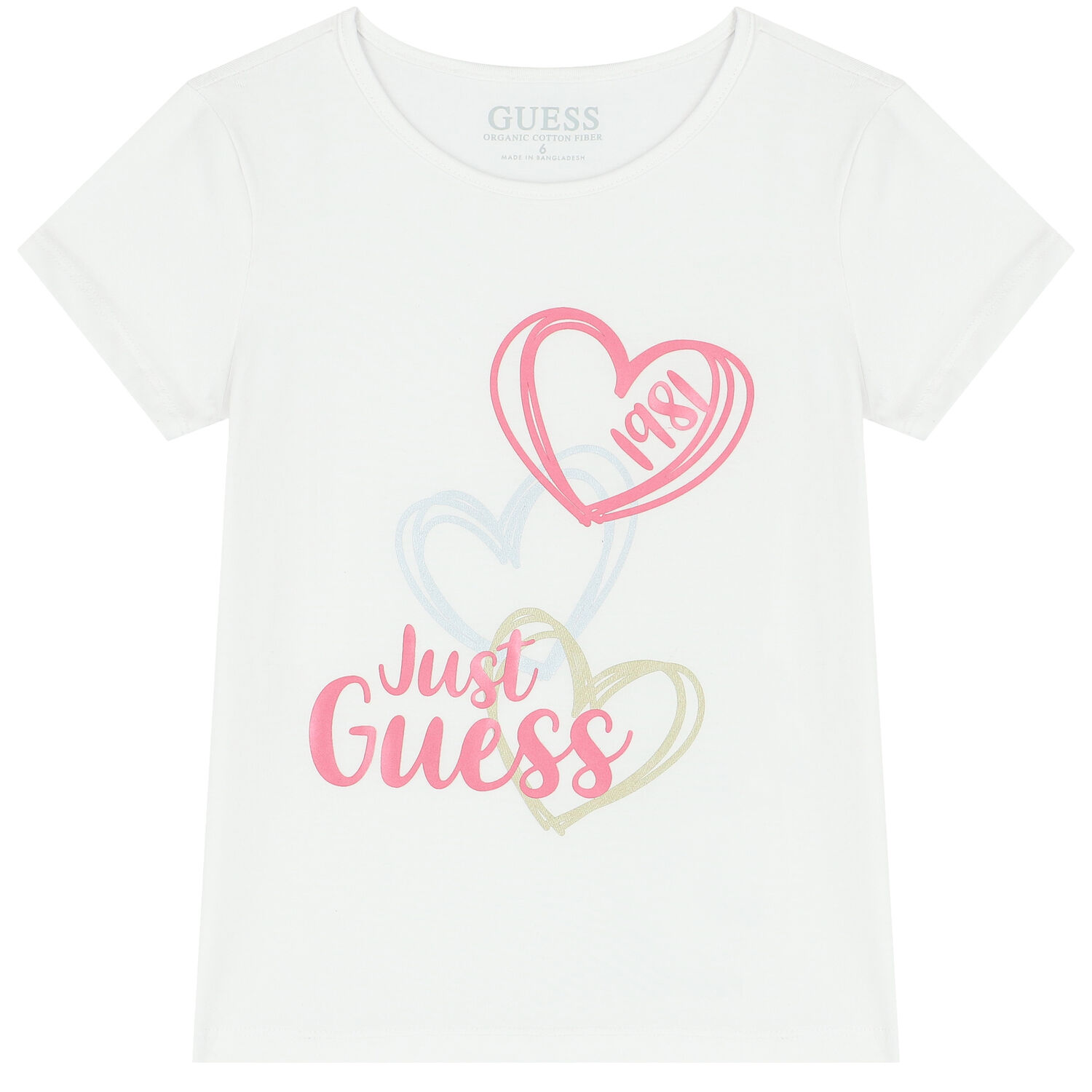 Girls White Logo T-Shirt, 1, hi-res
