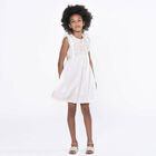 Girls Ivory Broderie Anglaise Dress, 1, hi-res