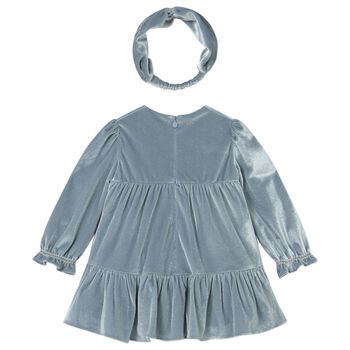 Younger Girls Blue Dress Set