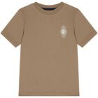 Boys White & Beige Logo T-Shirts ( 2-Pack ), 1, hi-res