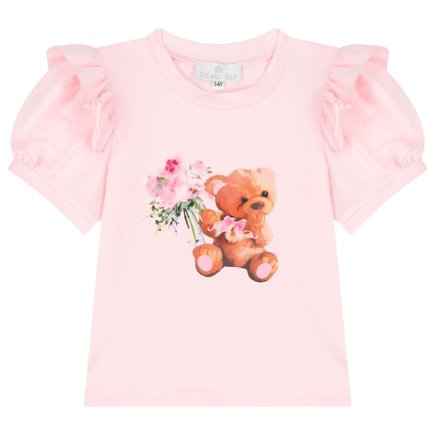 Girls Pink Teddy Bear Skirt Set, 1, hi-res image number null